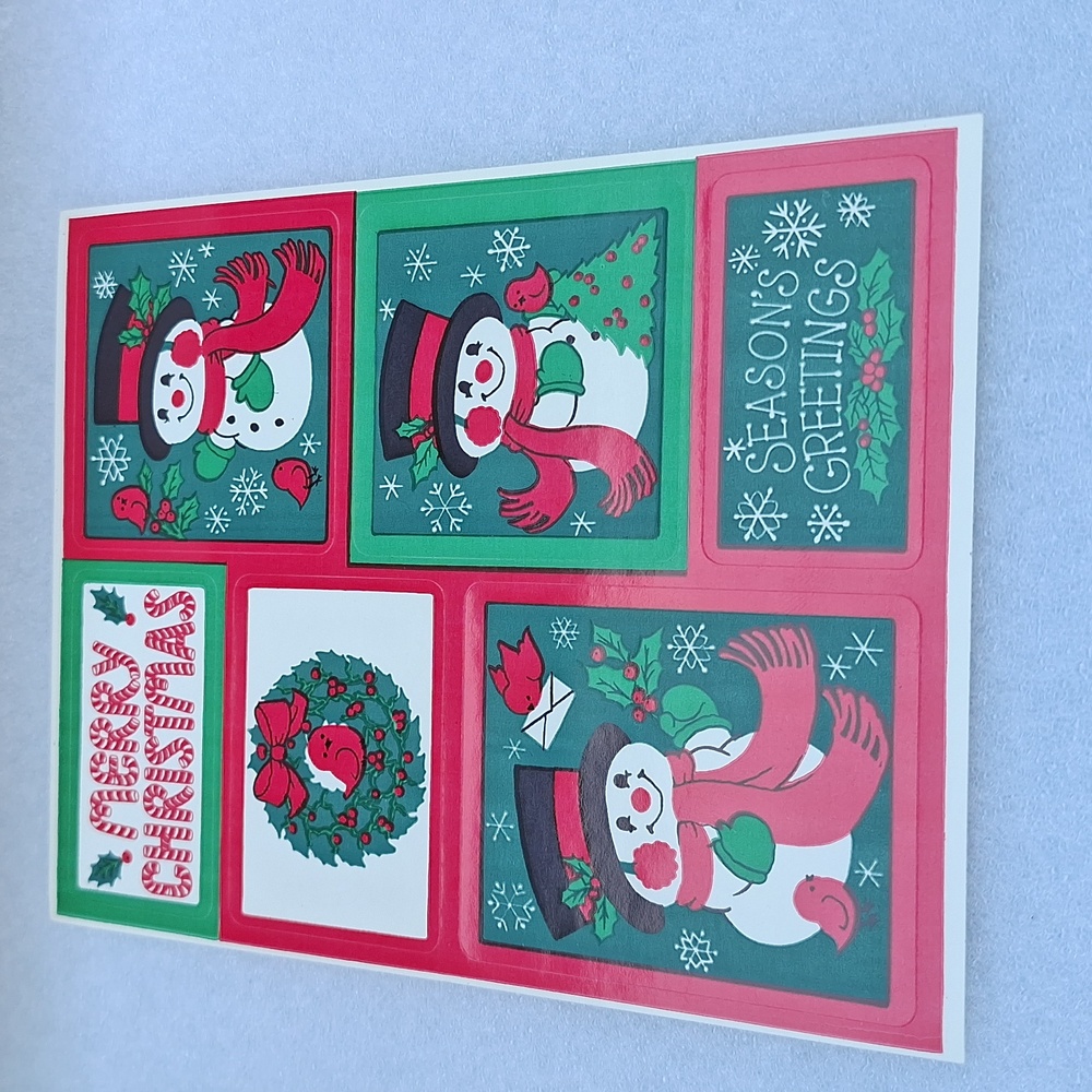 Hallmark vintage (80s) Christmas Stickers set of 6